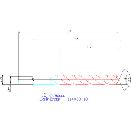 MŨI KHOAN HSS HOLEX 114030 PHI  18MM | 18 MŨI KHOAN HSS HOLEX 114030 PHI  18MM | 18
